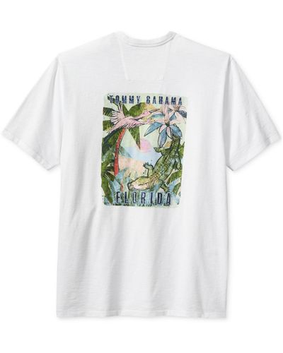 Tommy Bahama Later Gator Short Sleeve Crewneck Graphic T-shirt - White