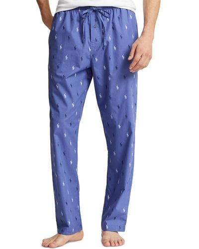 Polo Ralph Lauren Slim-fit Printed Pajama Pants - Blue