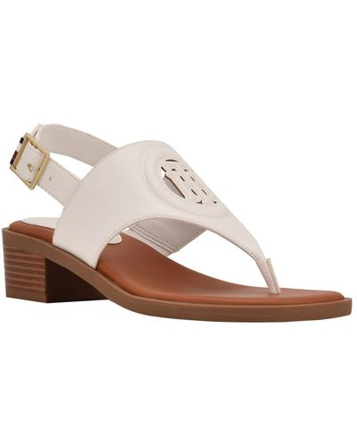 Tommy Hilfiger Olaya Low Heeled Sandals - White