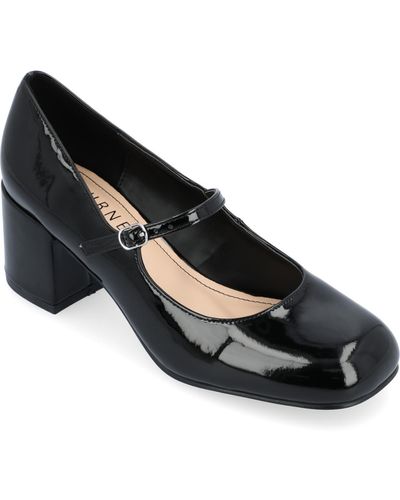 Journee Collection Okenna Mary Jane Block Heel Pumps - Black