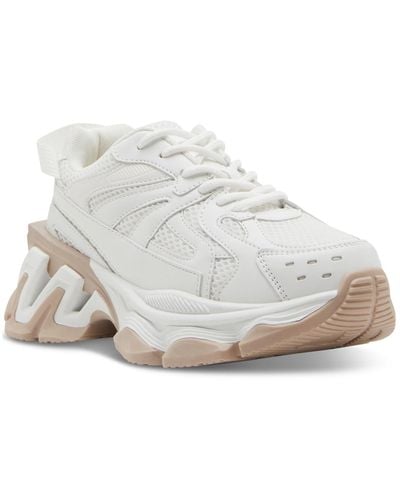 Madden Girl Speedy Lace-up Chunky Sneakers - White