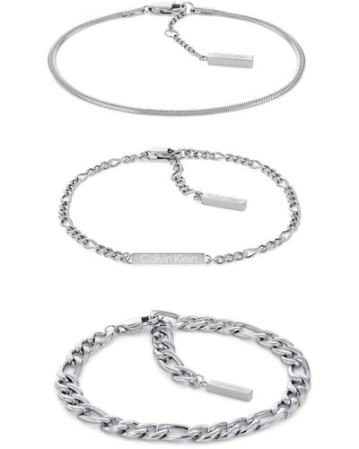 Calvin Klein Stainless Steel Bracelet Set - Metallic