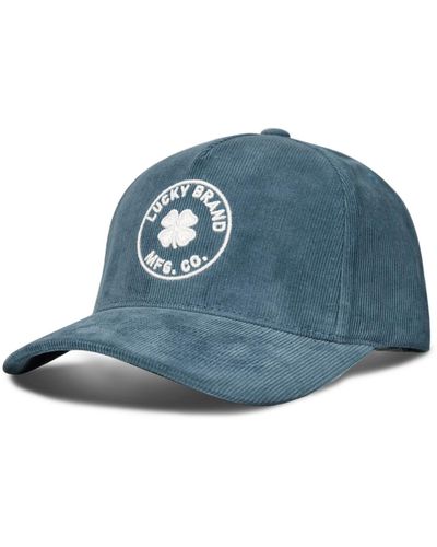 Lucky Brand Mfg Embr. Cord Hat - Blue