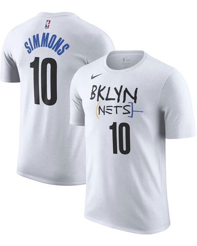 Nike Ben Simmons Brooklyn Nets 2022/23 City Edition Name And Number T-shirt - White