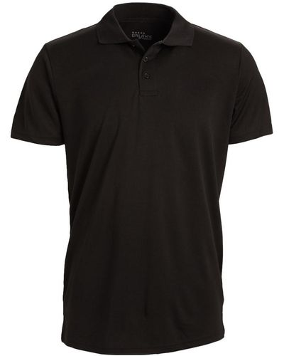 Galaxy By Harvic Tagless Dry-fit Moisture-wicking Polo Shirt - Black