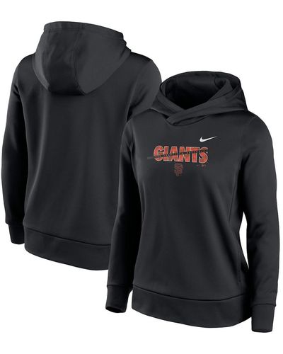 Nike San Francisco Giants Club Angle Performance Pullover Hoodie - Black