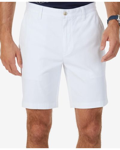Nautica Classic-fit 8.5" Stretch Chino Flat-front Deck Short - White