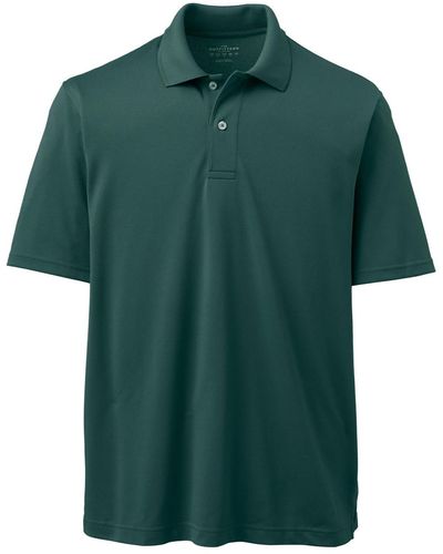 Lands' End School Uniform Short Sleeve Polyester Polo - Green