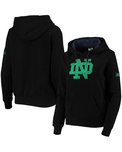 Stadium Athletic Notre Dame Fighting Irish Big Logo Pullover Sweatshirt - Black
