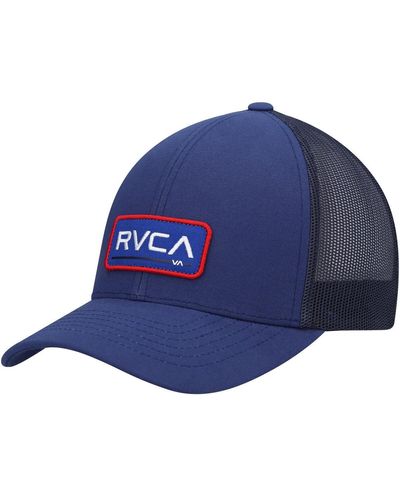 RVCA Myv Ticket Iii Trucker Snapback Hat - Blue