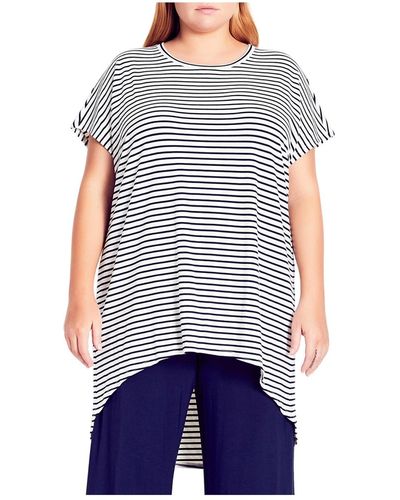 City Chic Plus Size Hailey Tee - Blue