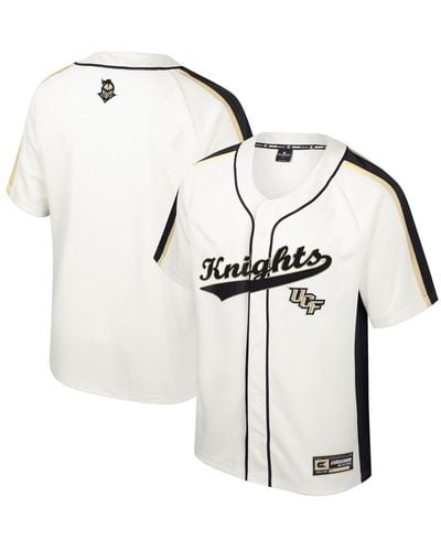 Colosseum Athletics Ucf Knights Ruth Button-up Baseball Jersey - White