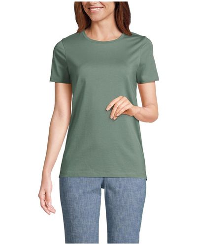 Lands' End Tall Relaxed Supima Cotton T-shirt - Green