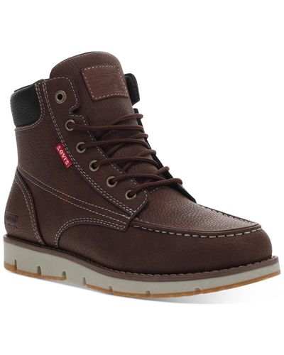 Levi's Dean Wx Ul Faux-leather Rugged Casual Hiker Chukka Boots - Brown