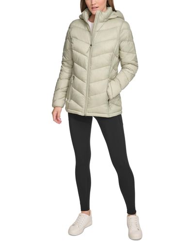 Charter Club Packable Hooded Puffer Coat - Natural
