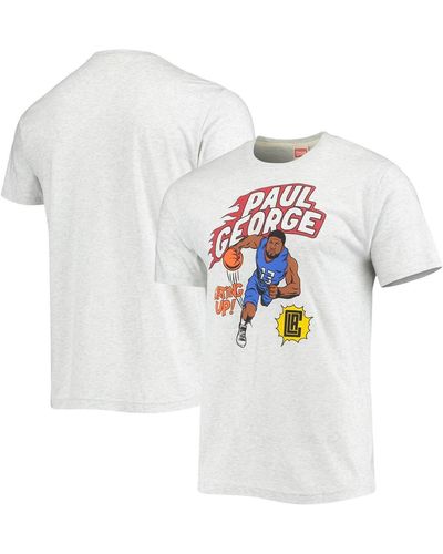 Homage Paul George La Clippers Comic Book Player Tri-blend T-shirt - White