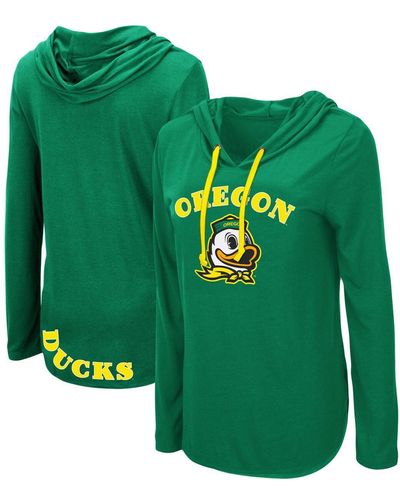 Colosseum Athletics Oregon Ducks My Lover Hoodie Long Sleeve T-shirt - Green