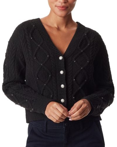 Sam Edelman Danica Reversible Rhinestone Sweater - Black