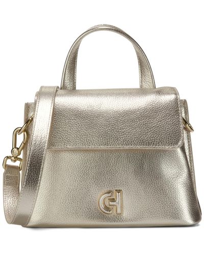 Cole Haan Mini Collective Leather Satchel - Gray