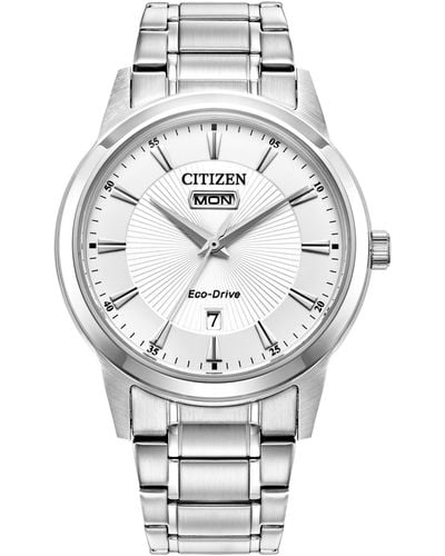 Citizen Eco-drive Classic Stainless Steel Bracelet Watch 40mm - Gray
