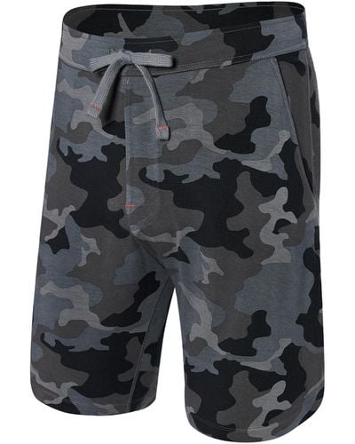 Saxx Underwear Co. Snooze Relaxed-fit Camouflage Sleep Shorts - Gray