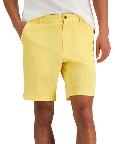 Club Room Regular-fit 9" 4-way Stretch Shorts - Yellow