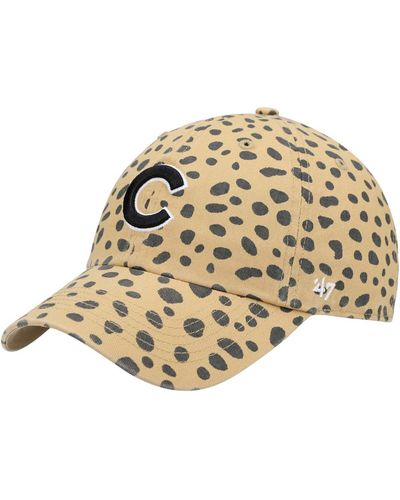 '47 Tan Chicago Cubs Cheetah Clean Up Adjustable Hat - Multicolor