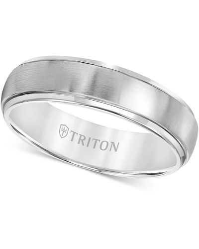 Triton Men's Titanium Ring, Comfort Fit Wedding Band (6mm) - Metallic