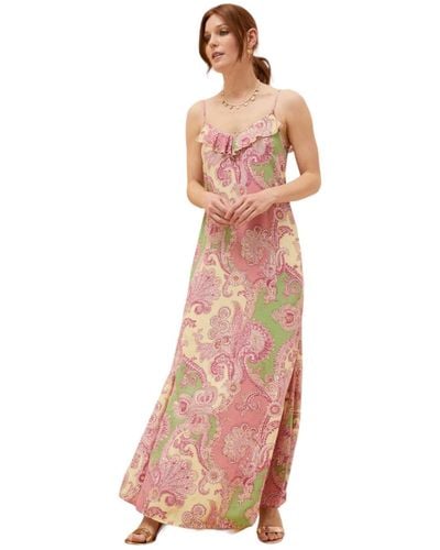 FatFace Puri Ornamental Maxi Dress - Pink