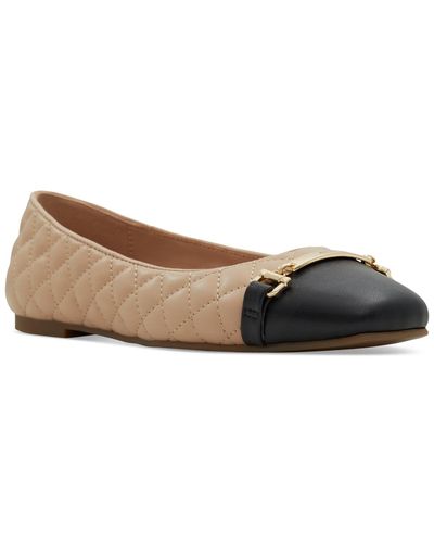 ALDO Leanne Quilted Hardware Slip-on Flats - Brown