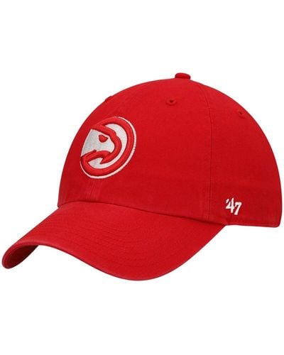 '47 Atlanta Hawks Team Clean Up Adjustable Cap - Red