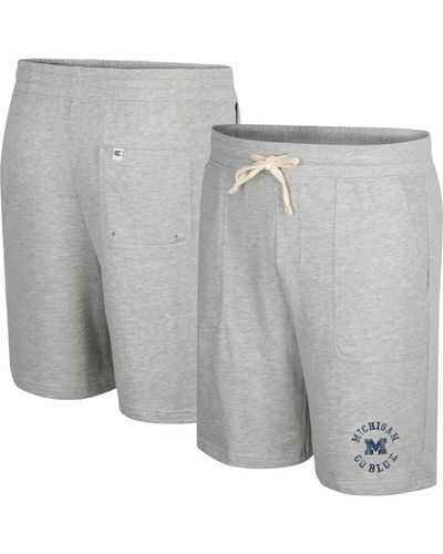 Colosseum Athletics Michigan Wolverines Love To Hear This Terry Shorts - Gray