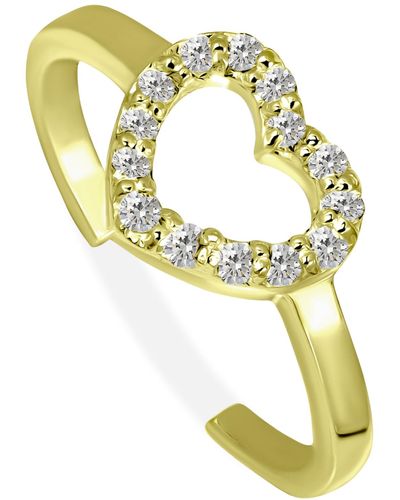 Giani Bernini Cubic Zirconia Heart Toe Ring - Metallic