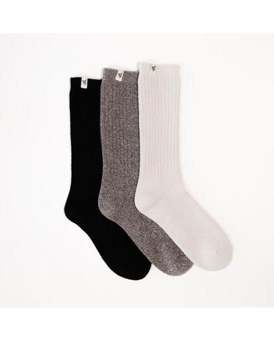 Cozy Earth H Lounge Socks - White