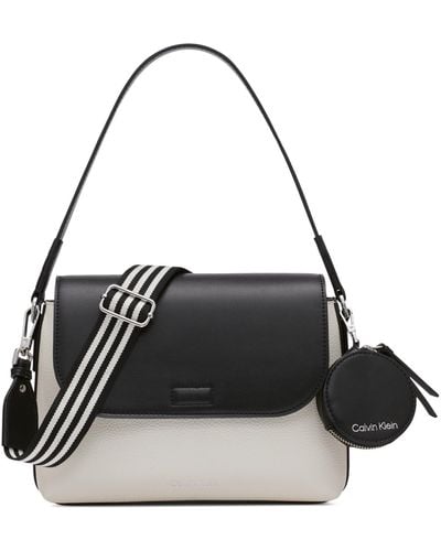 Calvin Klein Millie Small Convertible Shoulder Bag - Black