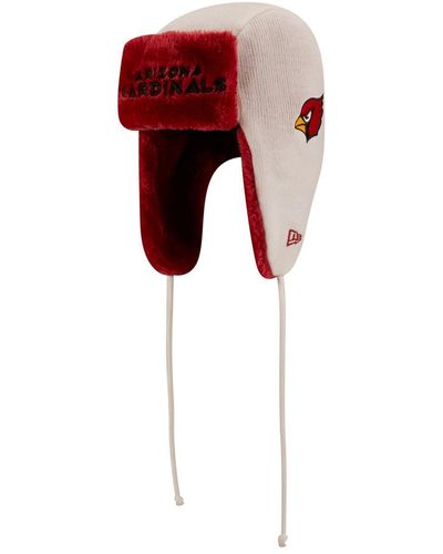 KTZ Arizona Cardinals Helmet Head Trapper Knit Hat - Red