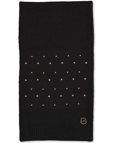 Michael Kors Michael Dome Studded Knit Scarf - Black