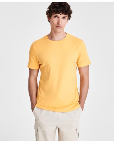 INC International Concepts Regular-fit Solid Crewneck T-shirt - Orange