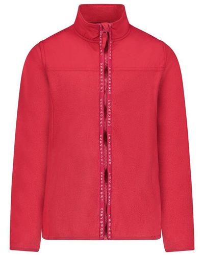 DKNY Girls Polar Fleece Zip Up Jacket - Red