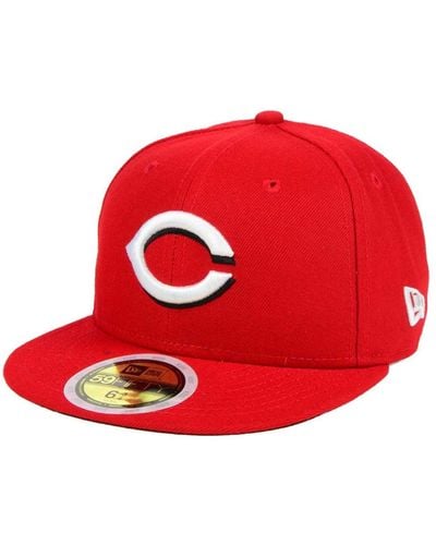 KTZ Big Boys And Girls Cincinnati S Authentic Collection 59fifty Cap - Red