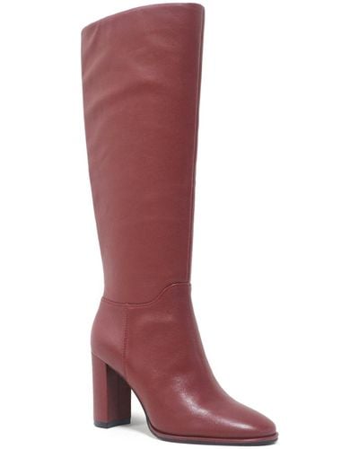 Kenneth Cole Lowell Wide Calf Tall Boots - Red
