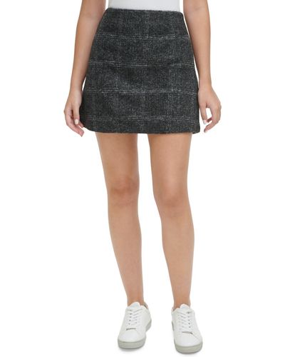 Calvin Klein A-line Circle Skirt With Side Zipper - Black