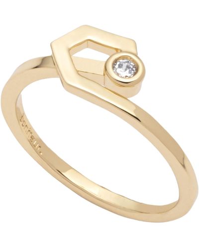 Bonheur Jewelry Julien Floating Bezel Ring - Metallic