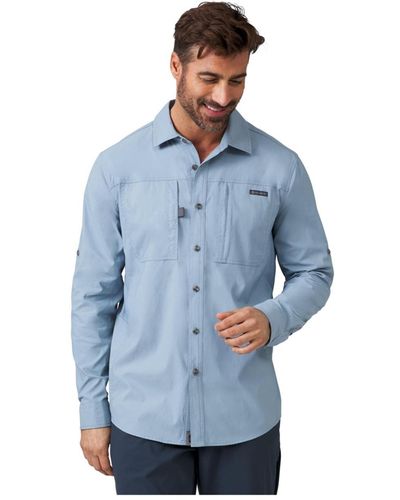 Free Country Acadia Long Sleeve Shirt - Blue