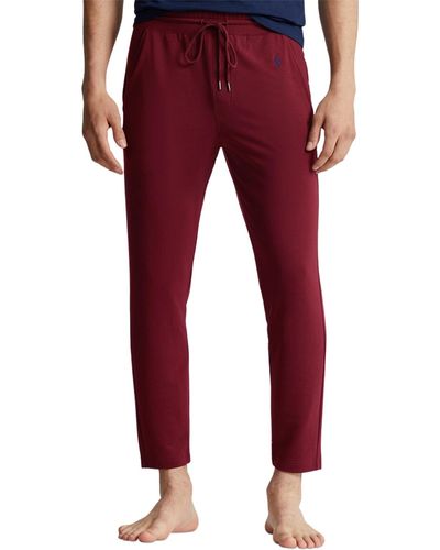Polo Ralph Lauren Terry Drawstring Pajama Pants - Red