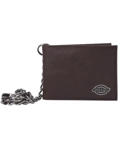 Dickies Security Leather Slimfold Wallet - Brown