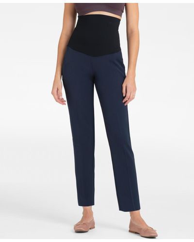 Seraphine Tapered Post Maternity Shaping Pants - Blue