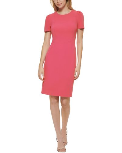 Calvin Klein Petite Short-sleeve Sheath Dress - Pink