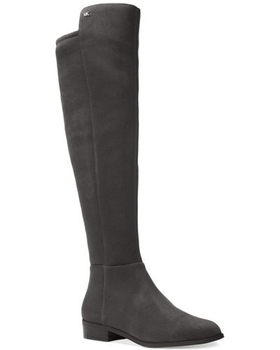 Michael Kors Bromley Faux Suede Knee-high Riding Boots - Black