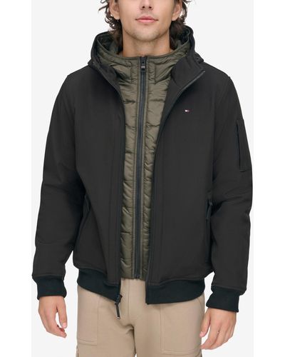Tommy Hilfiger Hoodie Bomber Combo Jacket - Gray